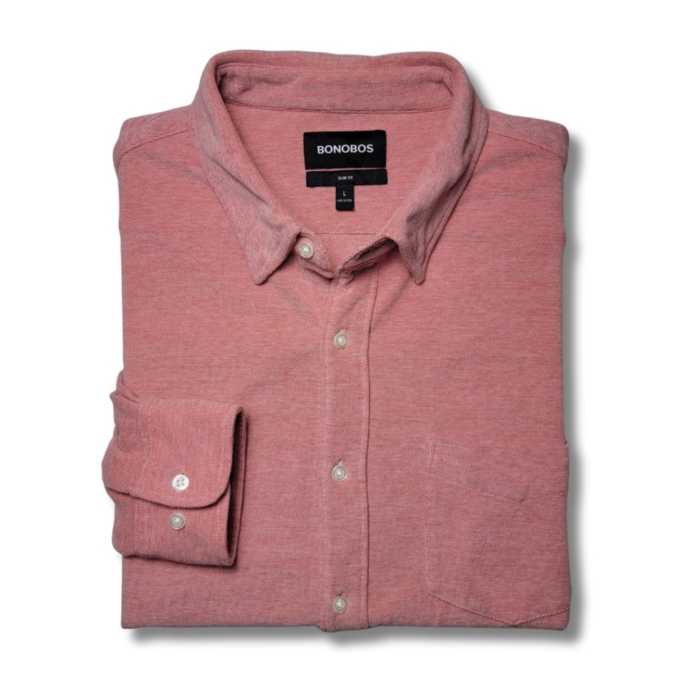 Bonobos Men’s Slim Fit Pink Button-Down Shirt